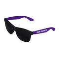 Black/Purple Retro 2 Tone Tinted Lens Sunglasses